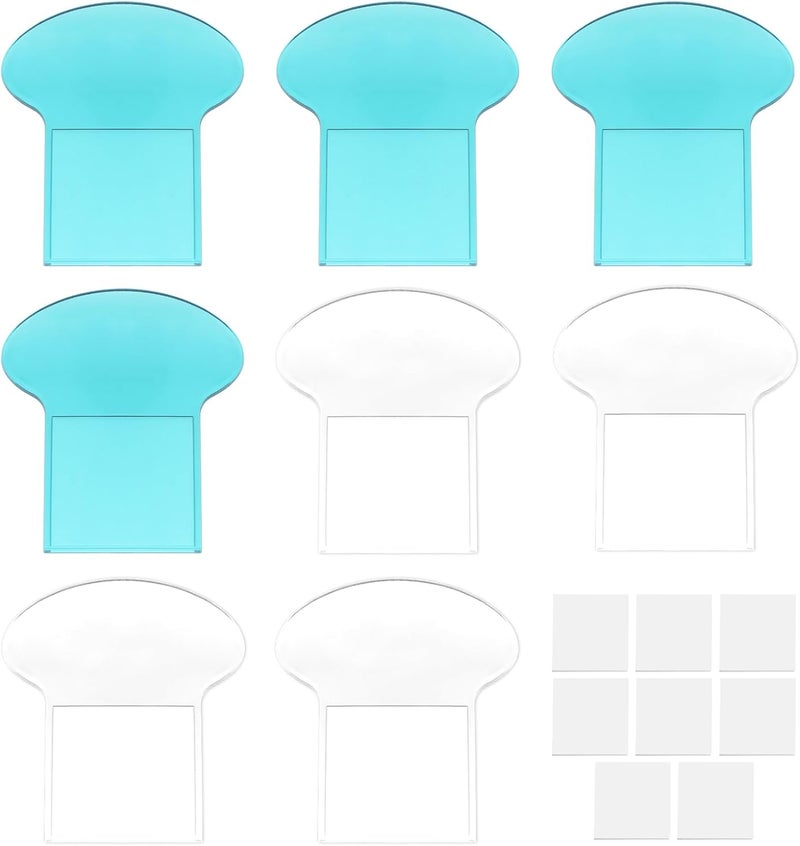 Gallipower 8Pcs Toilet Lid Lifter,Toilet Seat Lifter Tab,Toilet Cover Handle to Lift,Seat Holder Lift Tools,Toilet Seat Holder Clip,Seat Cover Lifter Bathroom Accessories for Office,Home,Hotel(White,Green) - Image 1